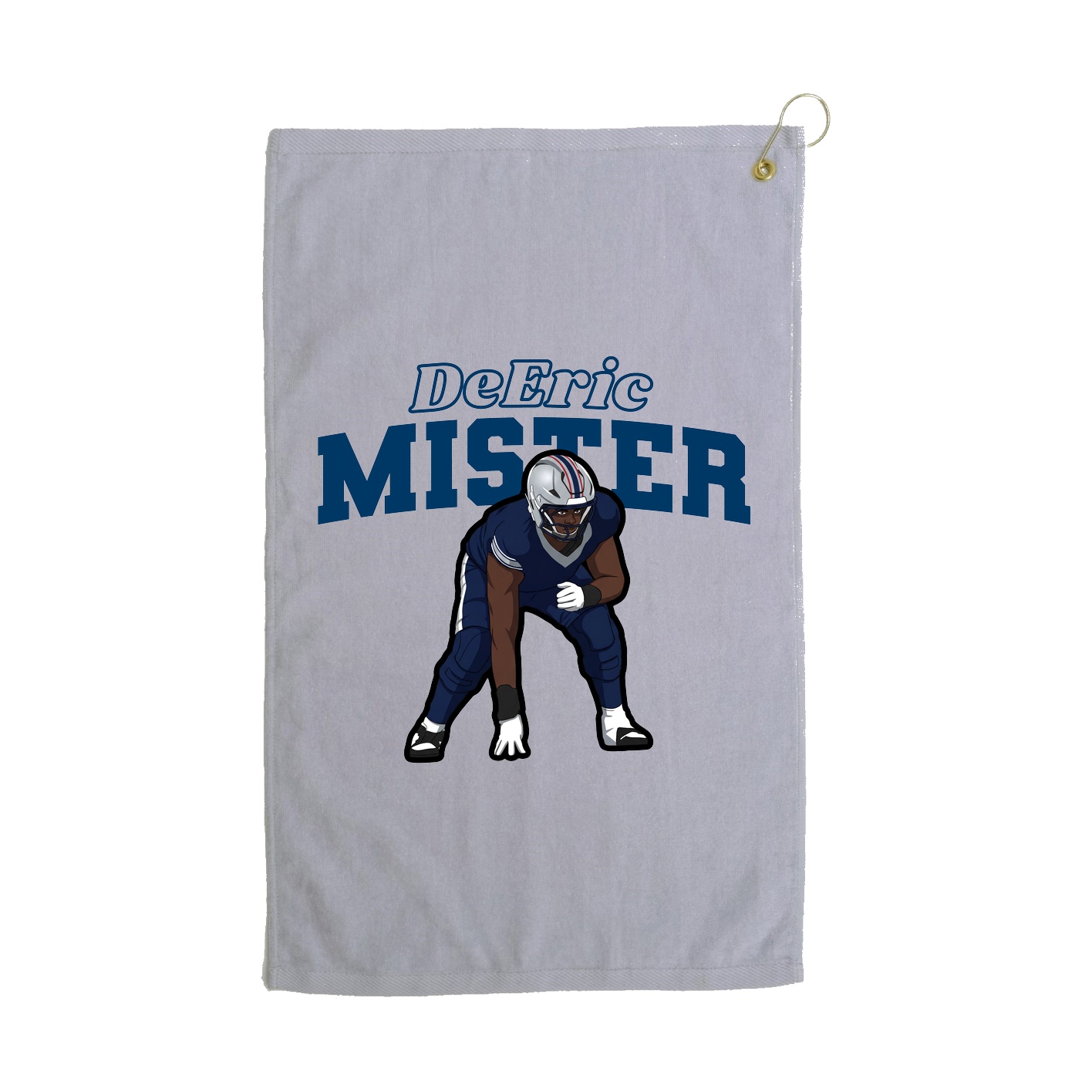 Golf Towel — Name Arch in Grey