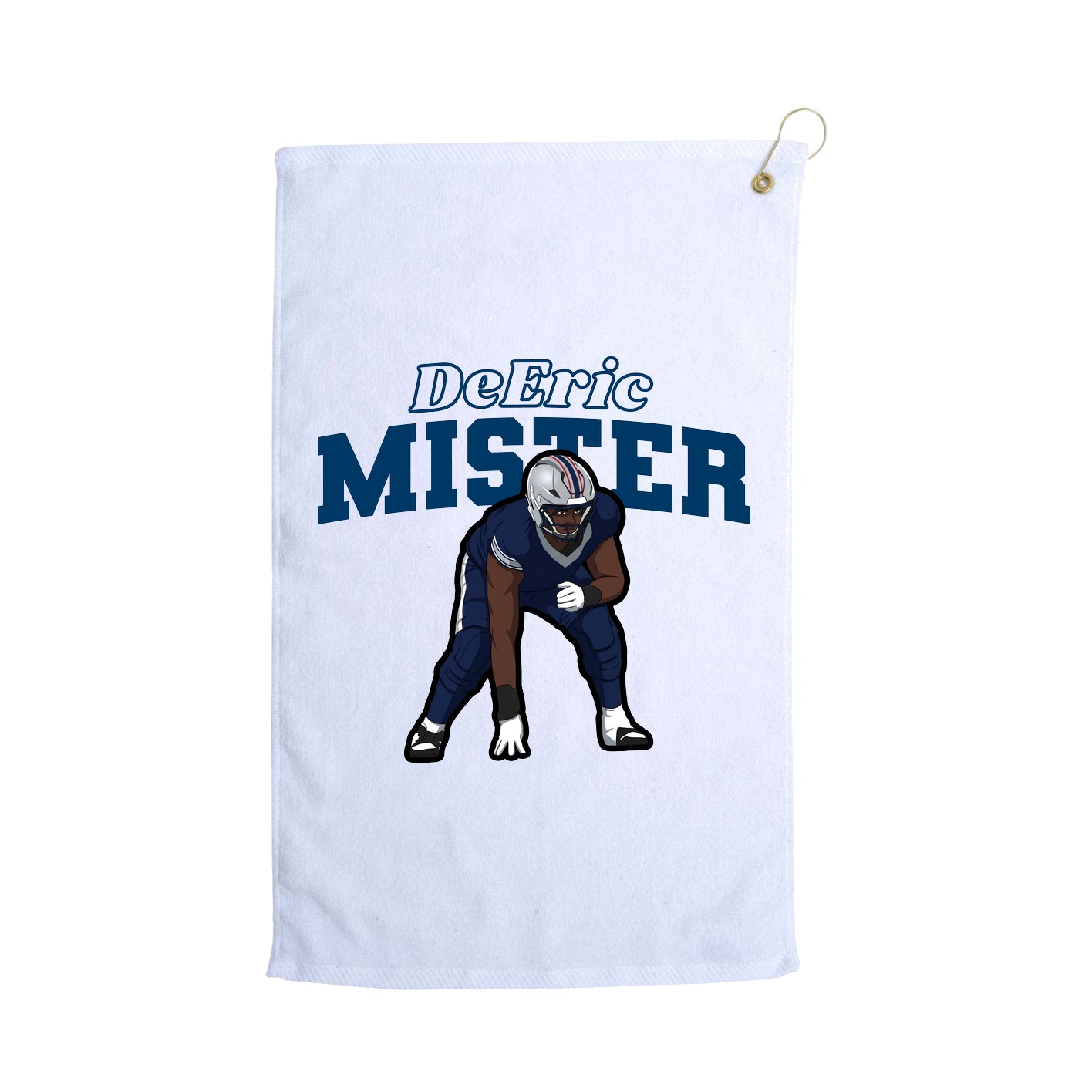 Golf Towel — Name Arch in White