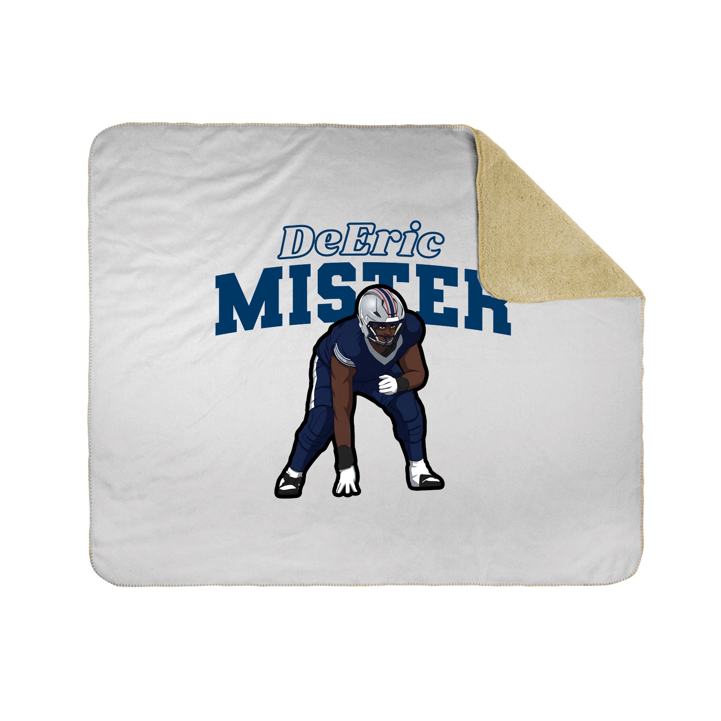 Throw Blanket — Name Arch in White