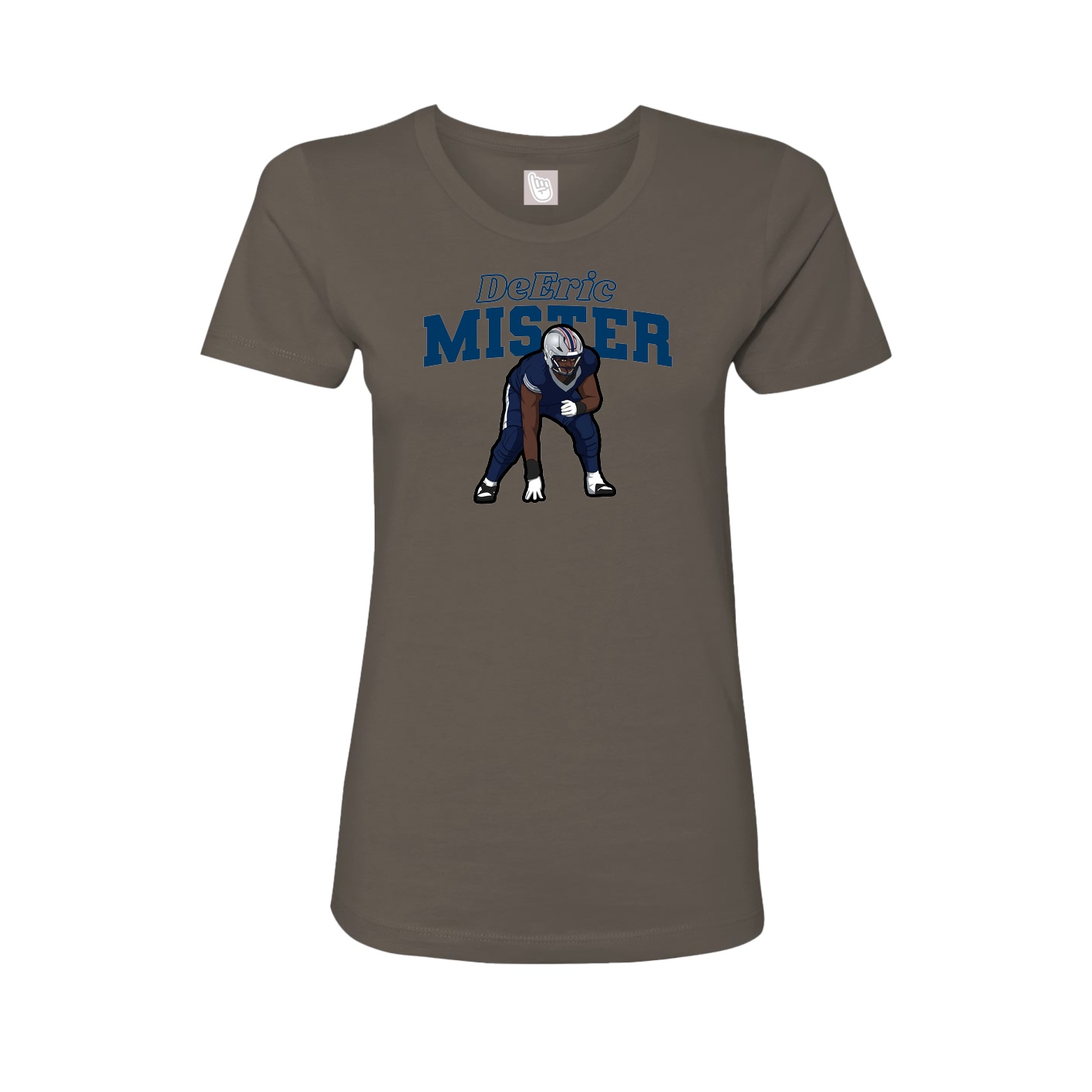 Fitted Women's Tee — Name Arch in Grey