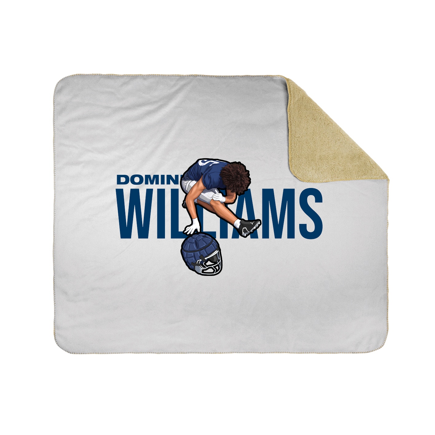 Throw Blanket — Player Name in White