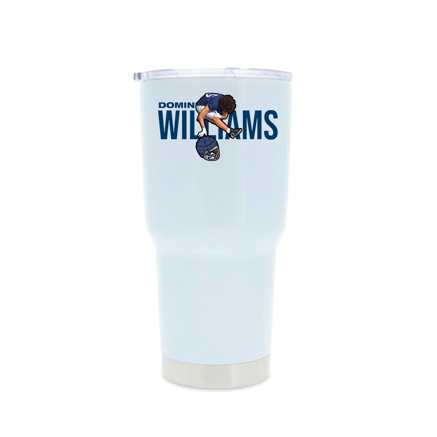 30oz Stainless Steel Tumbler — Player Name in White