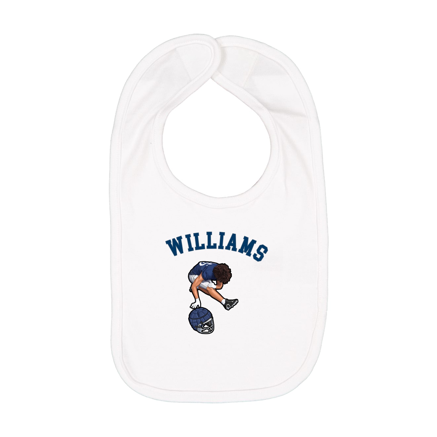 Infant Bib — Shirsey Arch in White