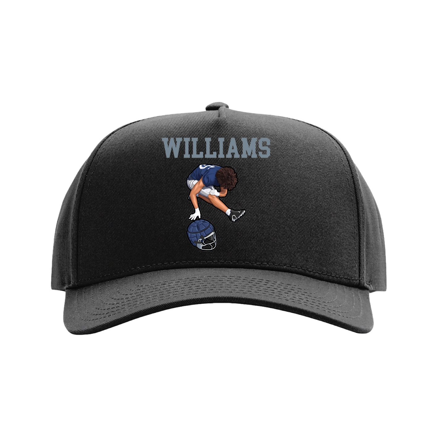 Full Fabric Five-Panel Champ Cap — Shirsey in Black