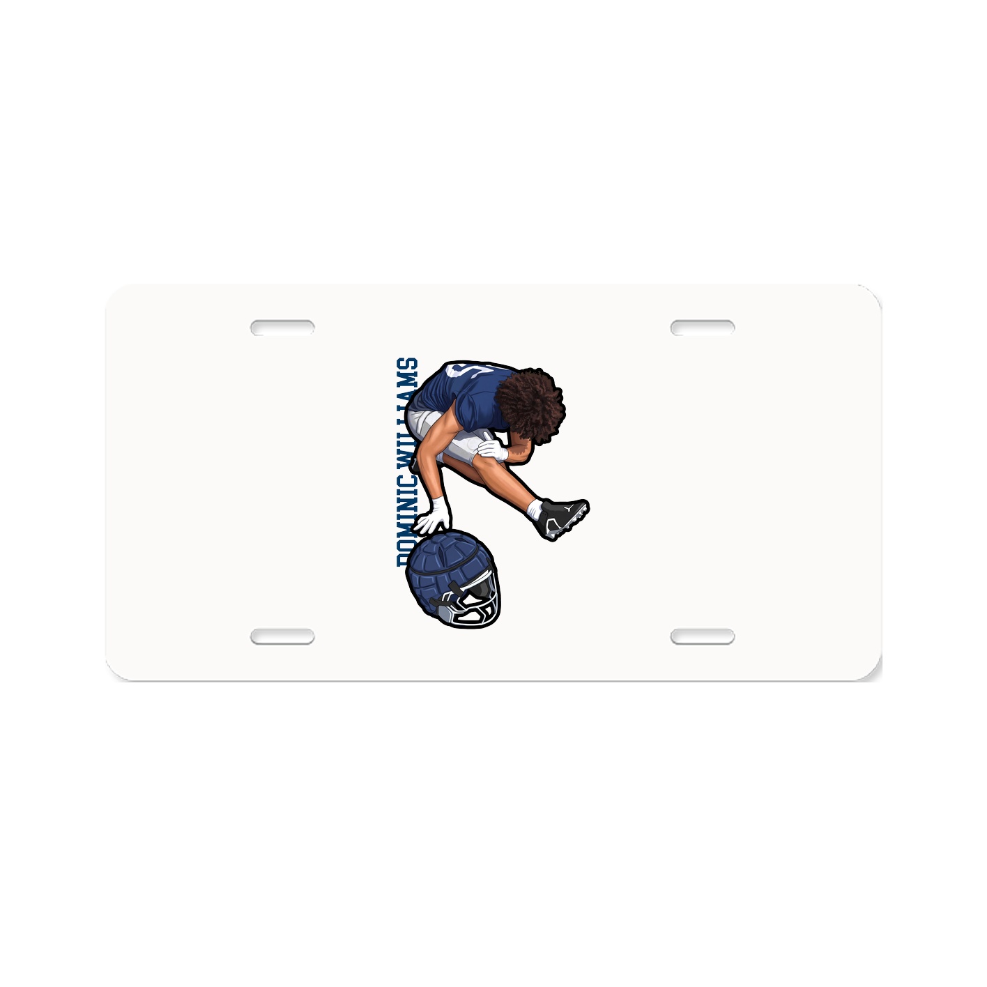 License Plate — Name Vertical in Classic