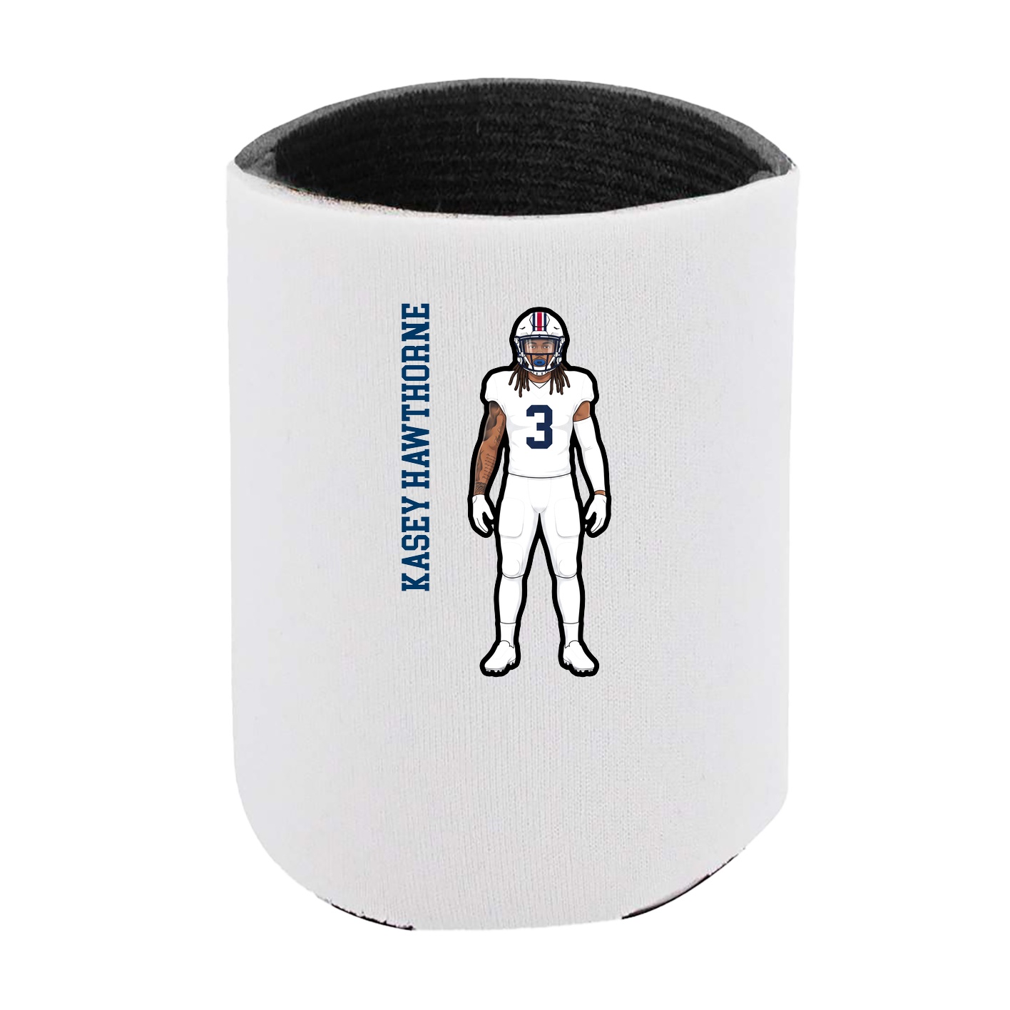 Can Holder — Name Vertical in White