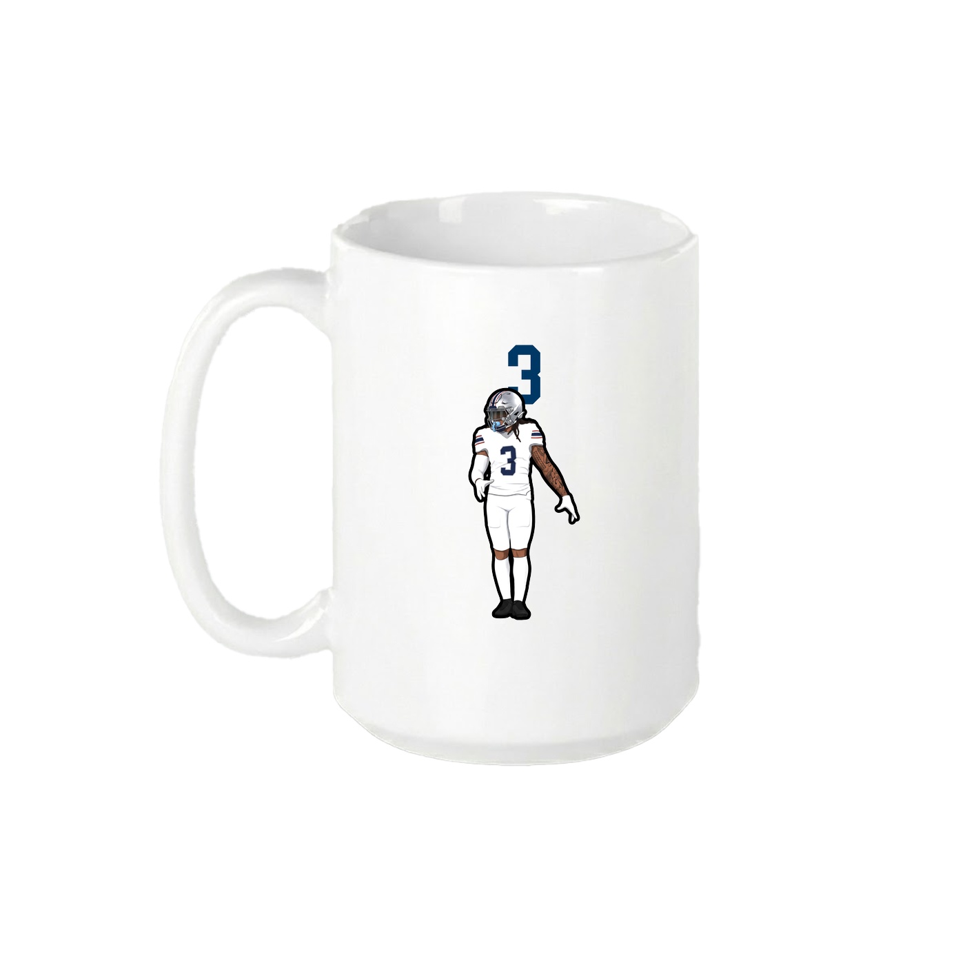 15oz Coffee Mug — Number Top in White