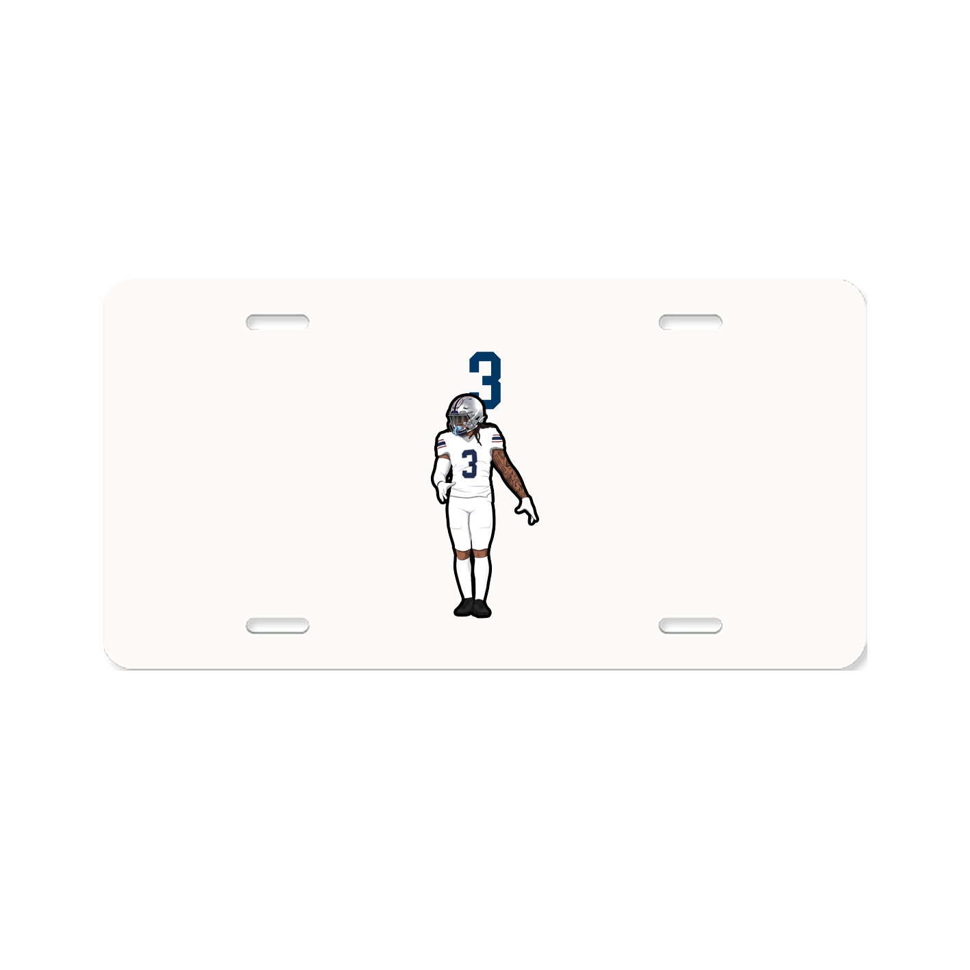 License Plate — Number Top in Classic