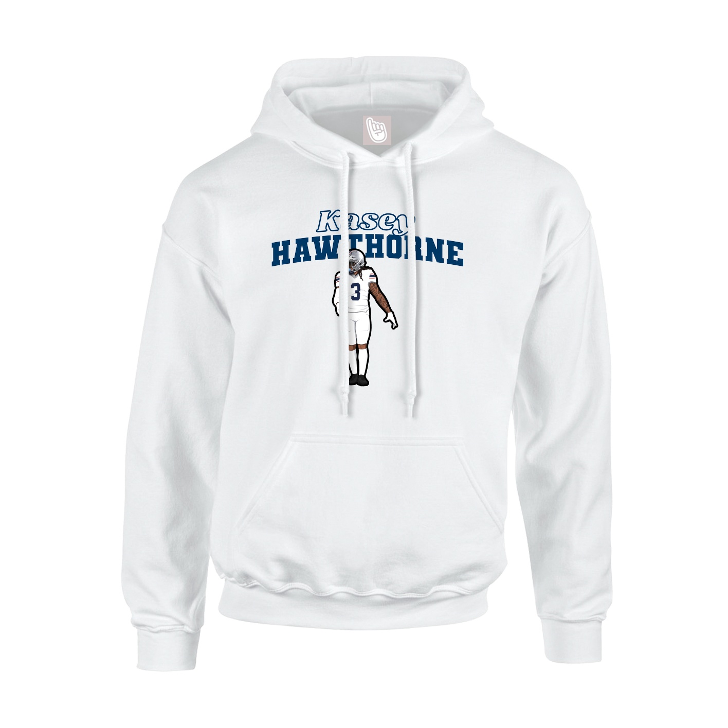 Hoodie — Name Arch in White