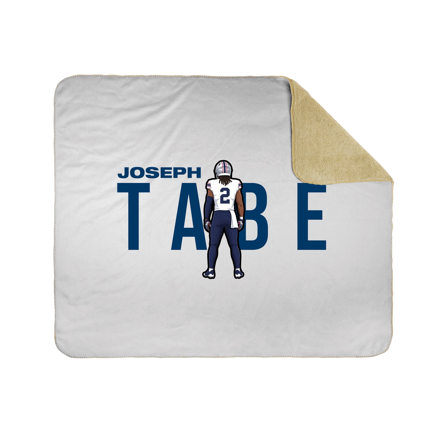 Throw Blanket — Player Name in White