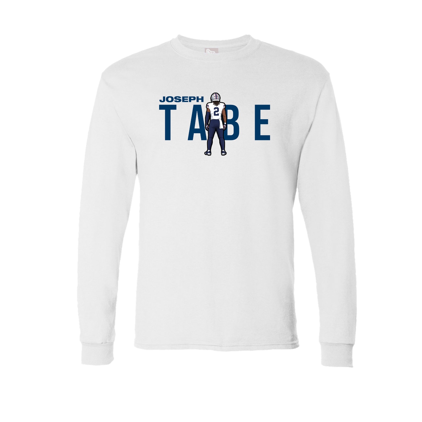 Long Sleeve Tee — Player Name in White