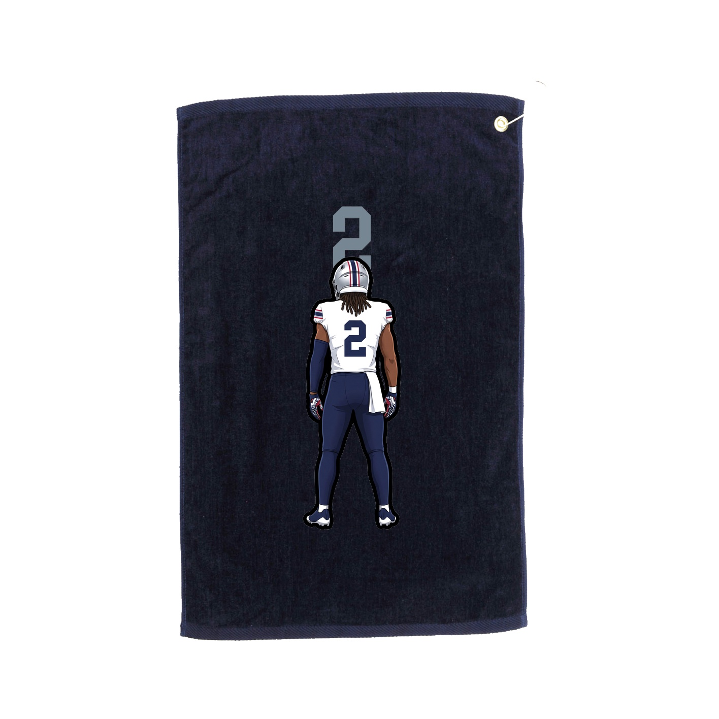 Golf Towel — Number Top in Navy