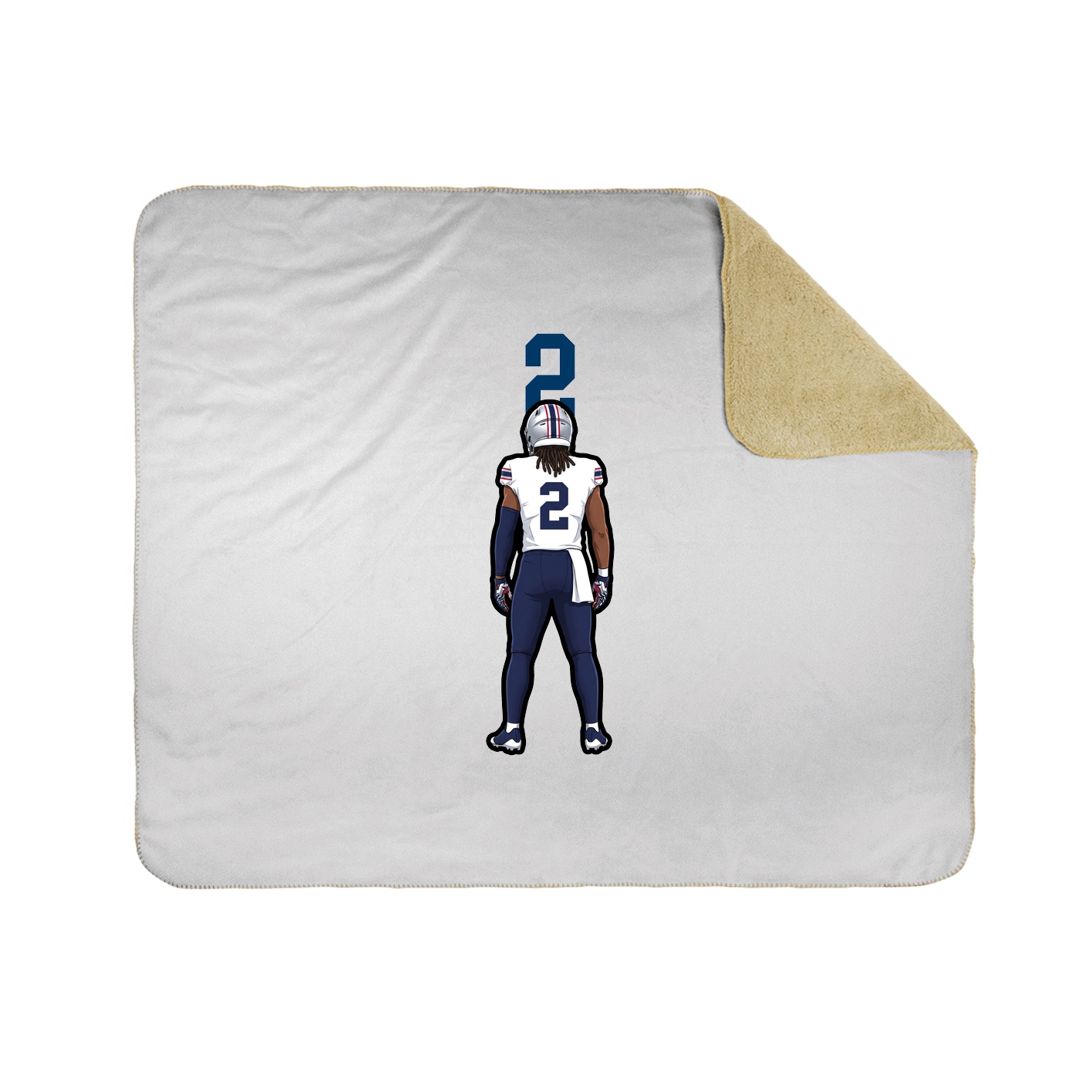 Throw Blanket — Number Top in White