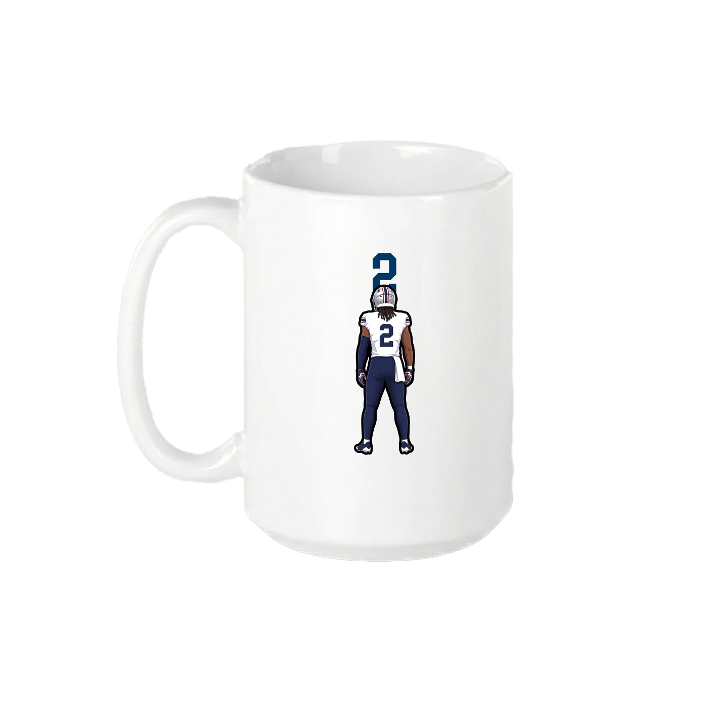 15oz Coffee Mug — Number Top in White