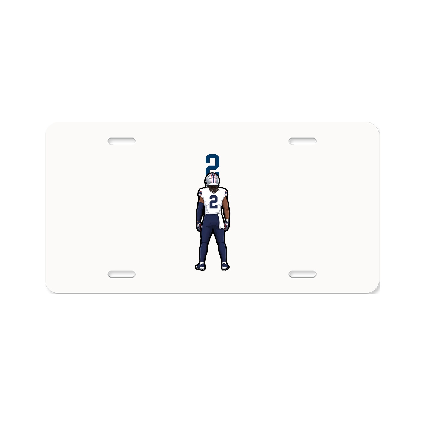 License Plate — Number Top in Classic