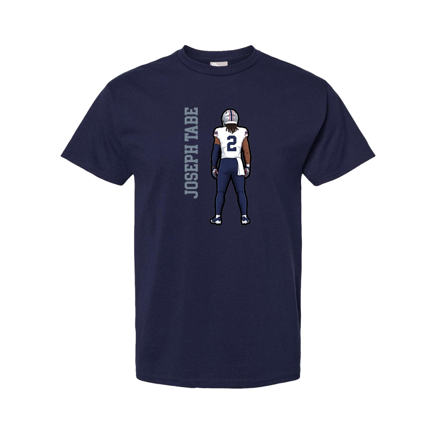 Tee — Name Vertical in Navy