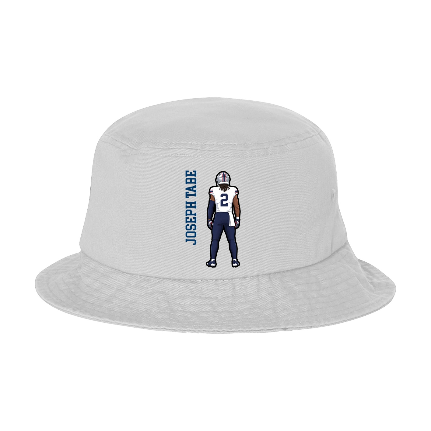 Bucket Cap — Name Vertical in White