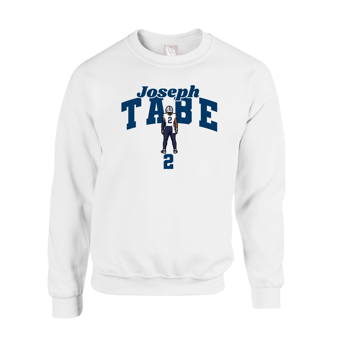Fleece Crew — Signature Arch in White