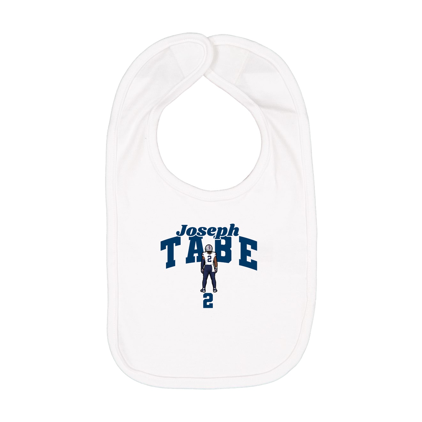Infant Bib — Signature Arch in White
