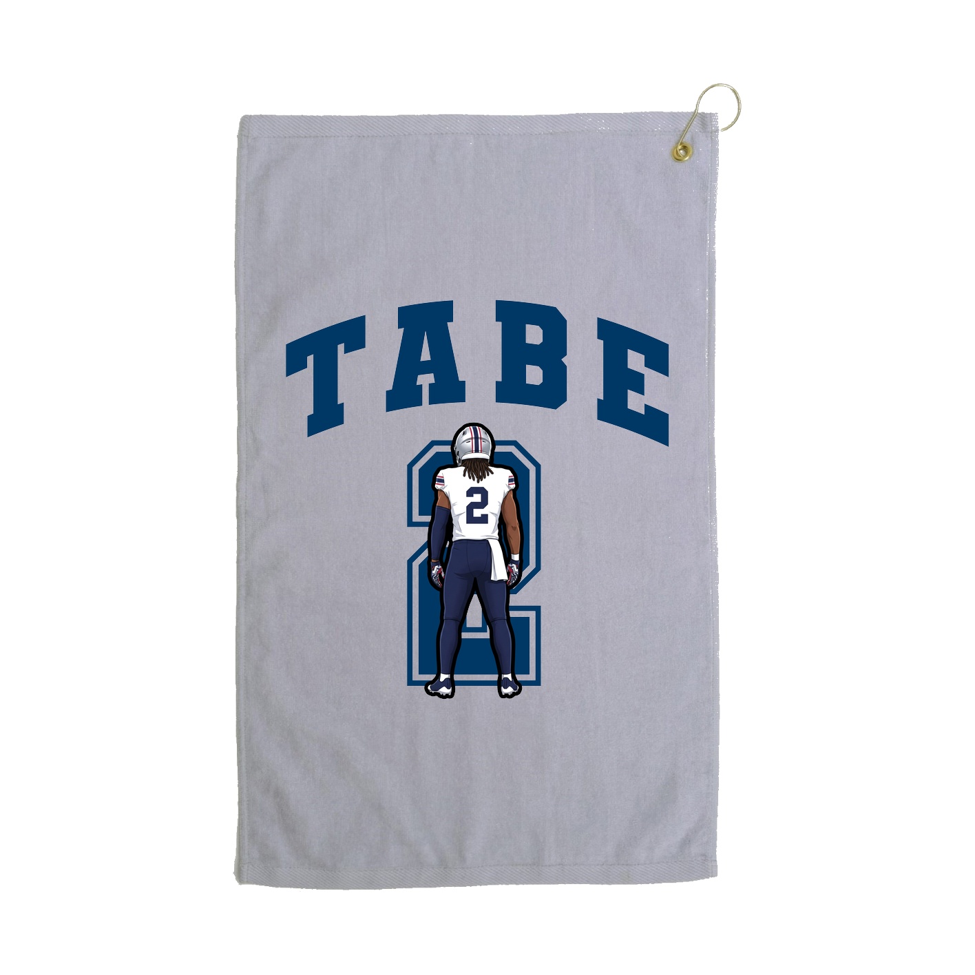 Golf Towel — Number in Grey