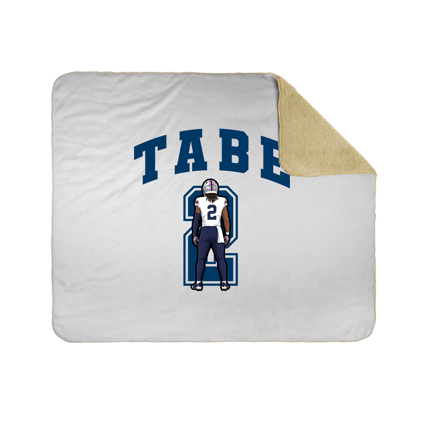 Throw Blanket — Number in White