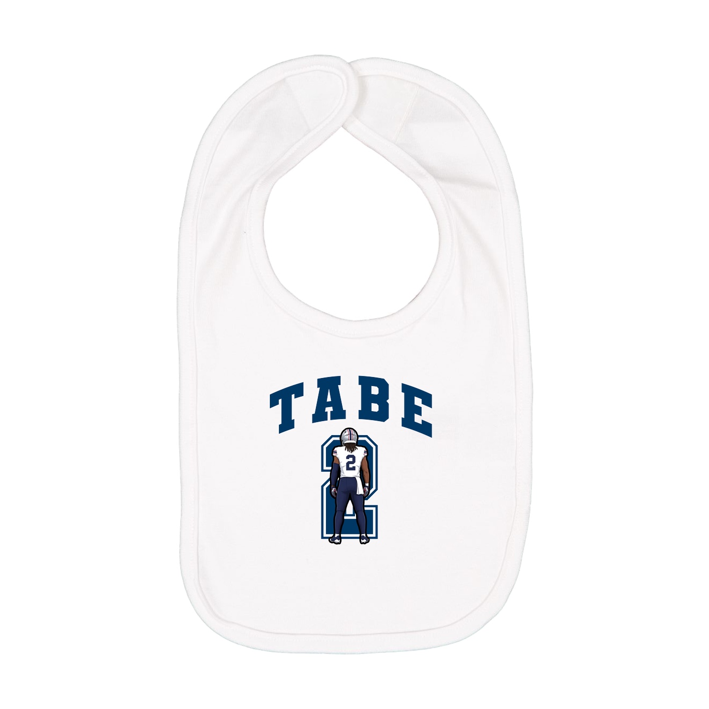 Infant Bib — Number in White