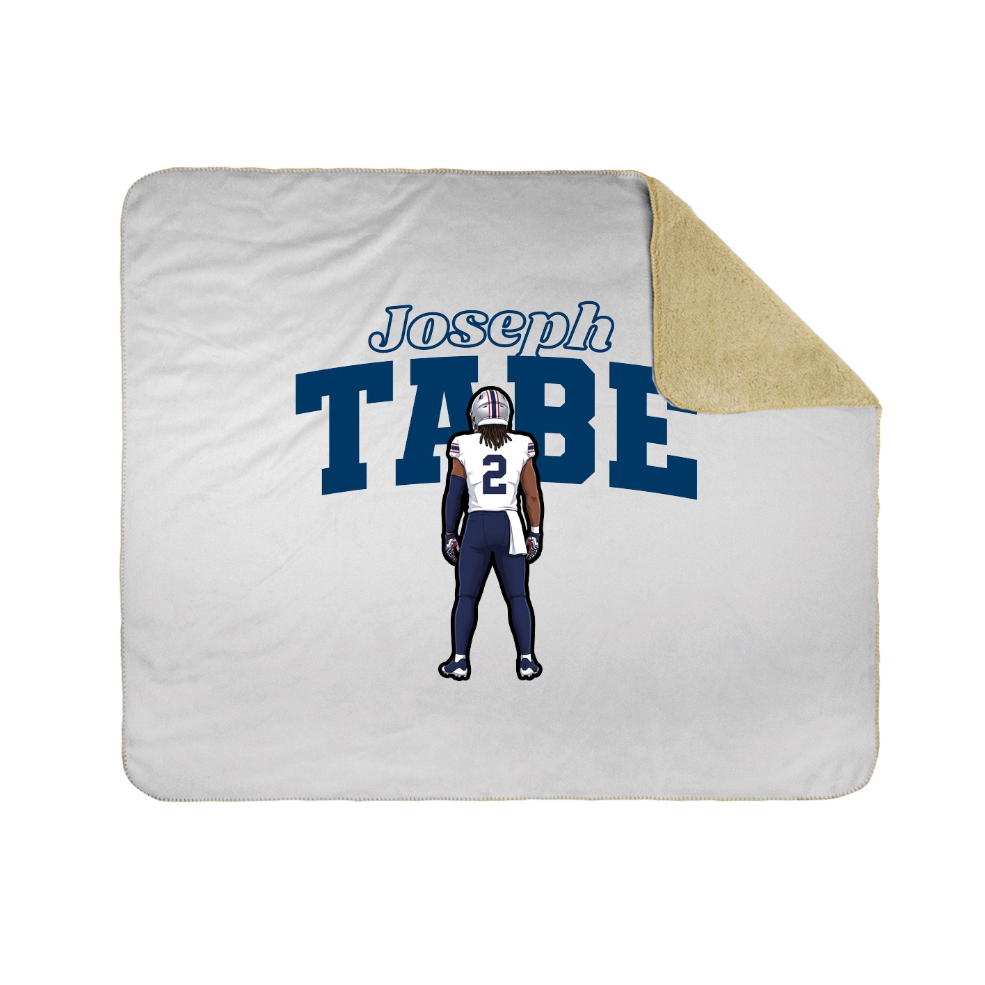 Throw Blanket — Name Arch in White