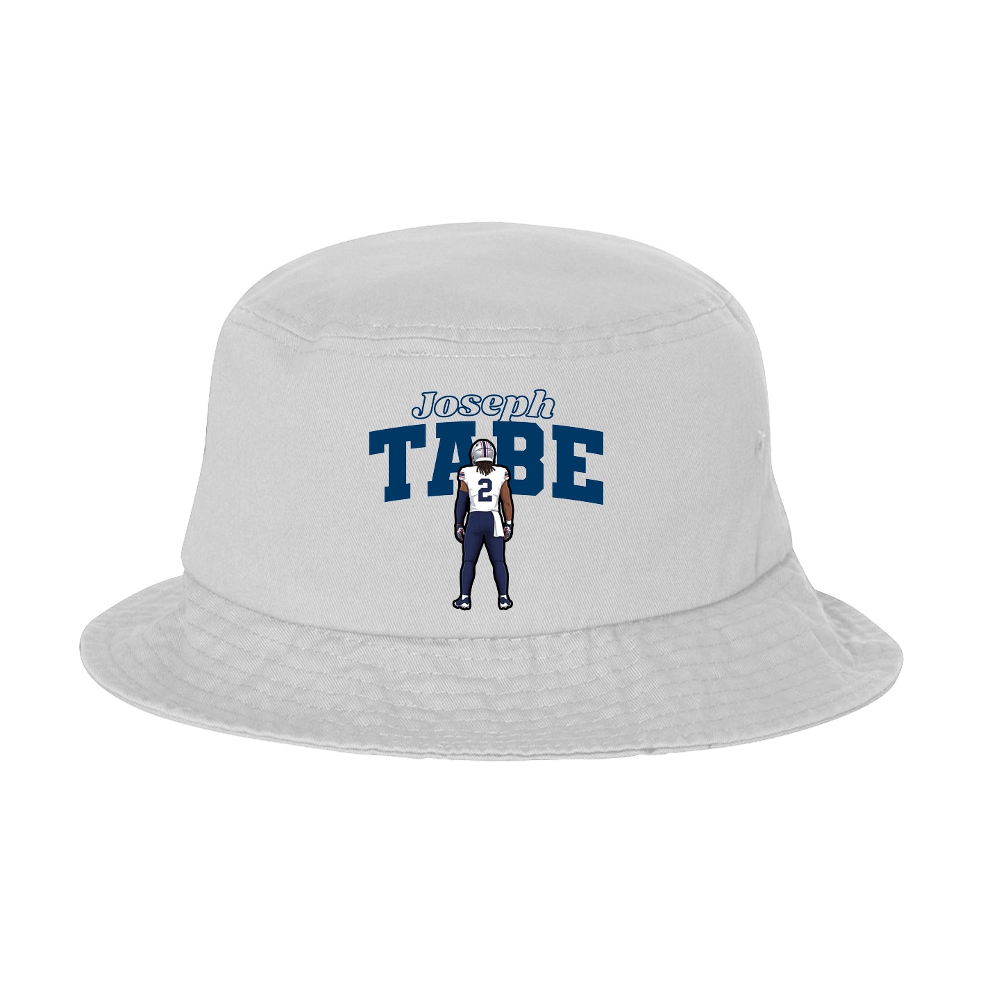 Bucket Cap — Name Arch in White