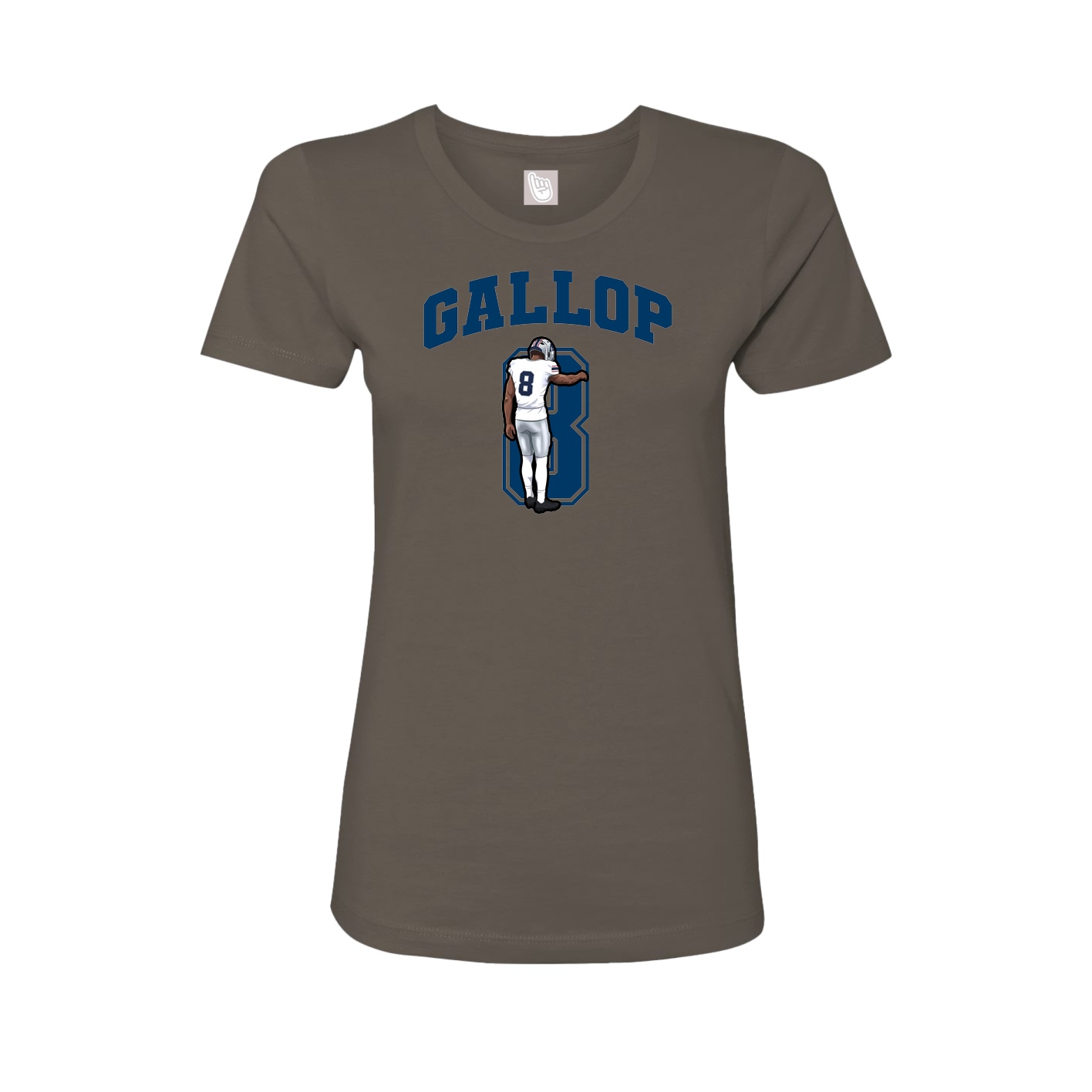 Fitted Women's Tee — Number in Grey