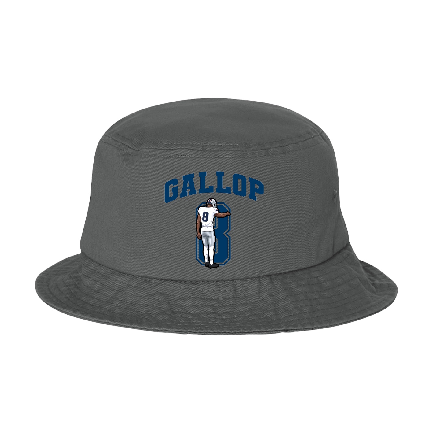 Bucket Cap — Number in Grey