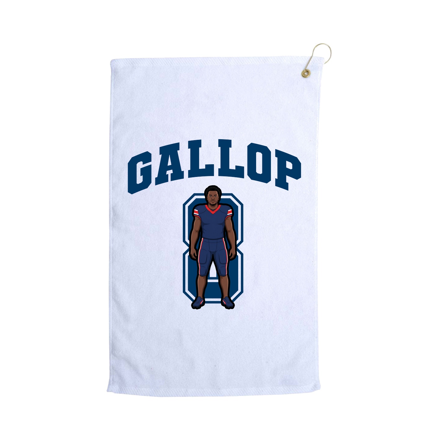 Golf Towel — Number in White