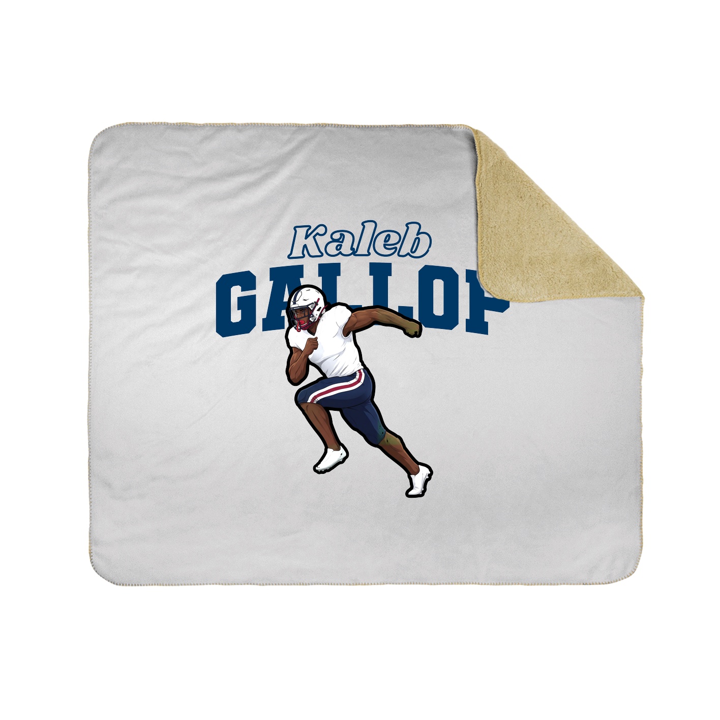 Throw Blanket — Name Arch in White