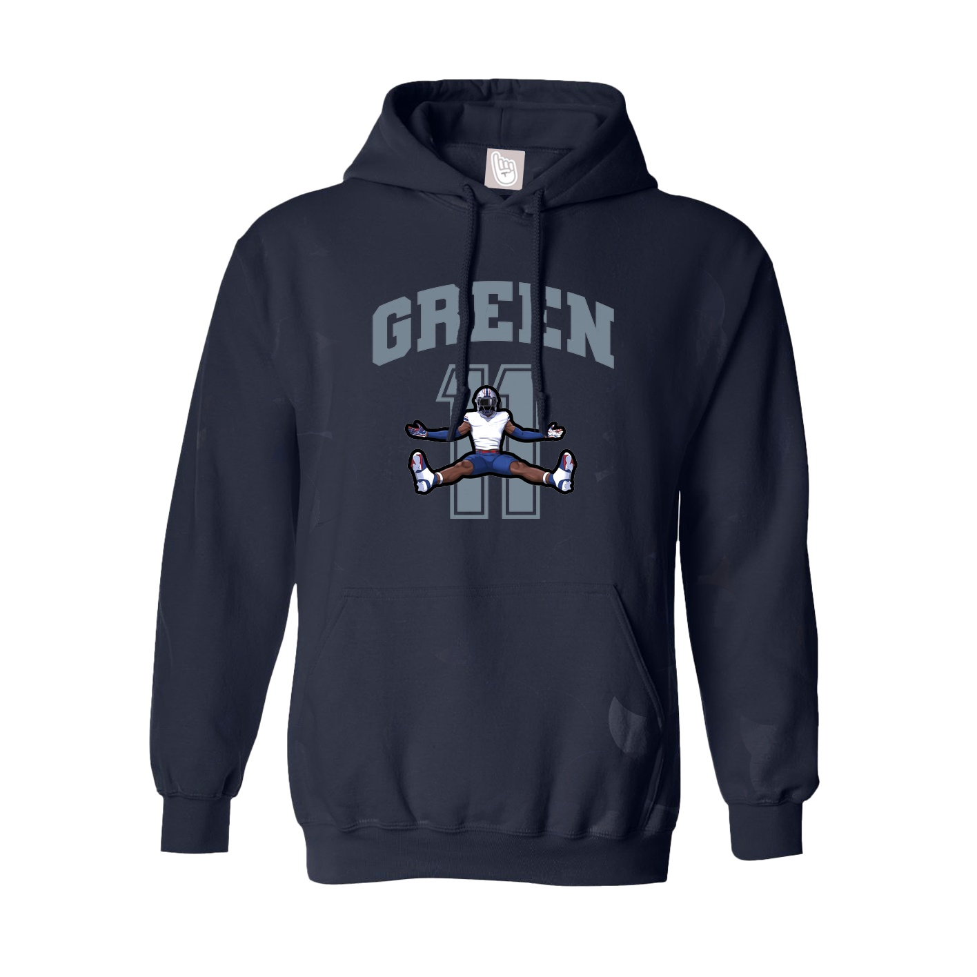Hoodie — Number in Navy