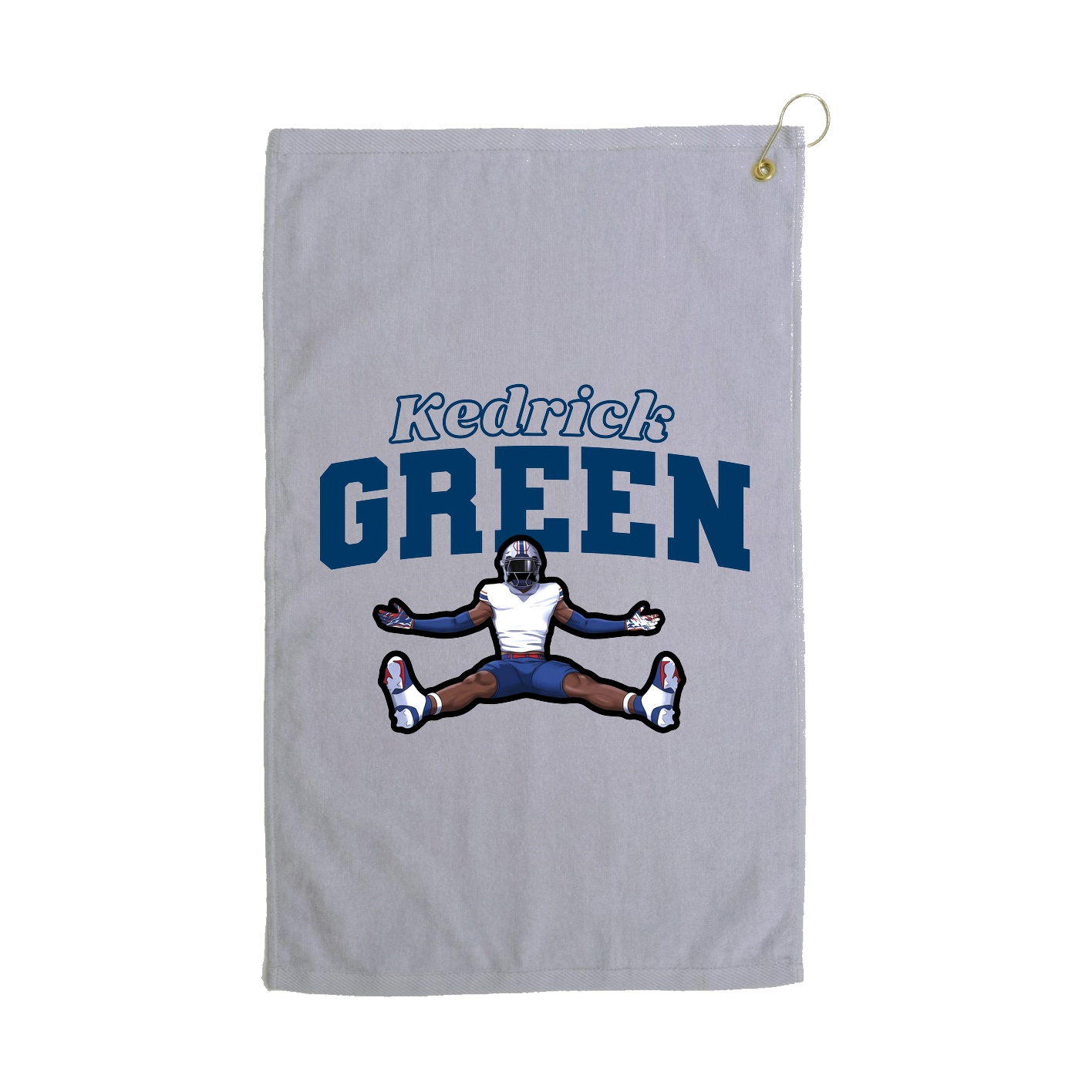 Golf Towel — Name Arch in Grey