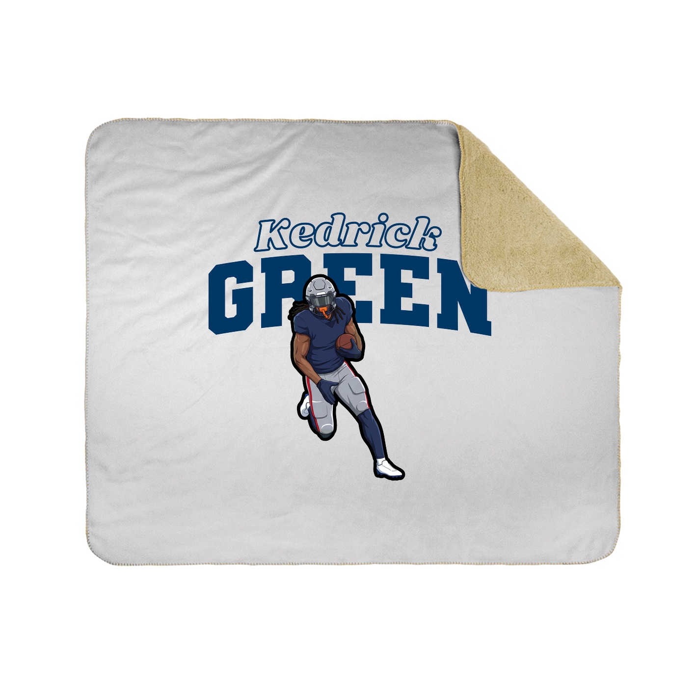 Throw Blanket — Name Arch in White