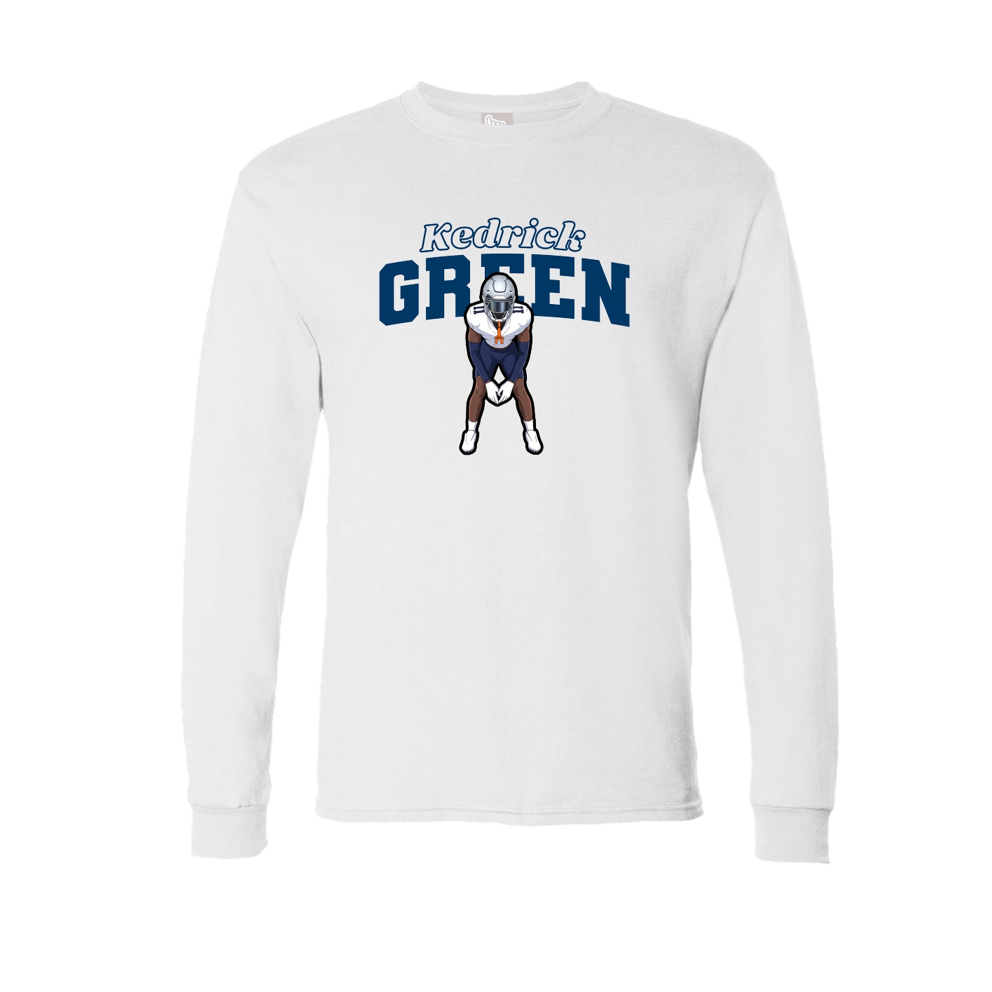 Long Sleeve Tee — Name Arch in White
