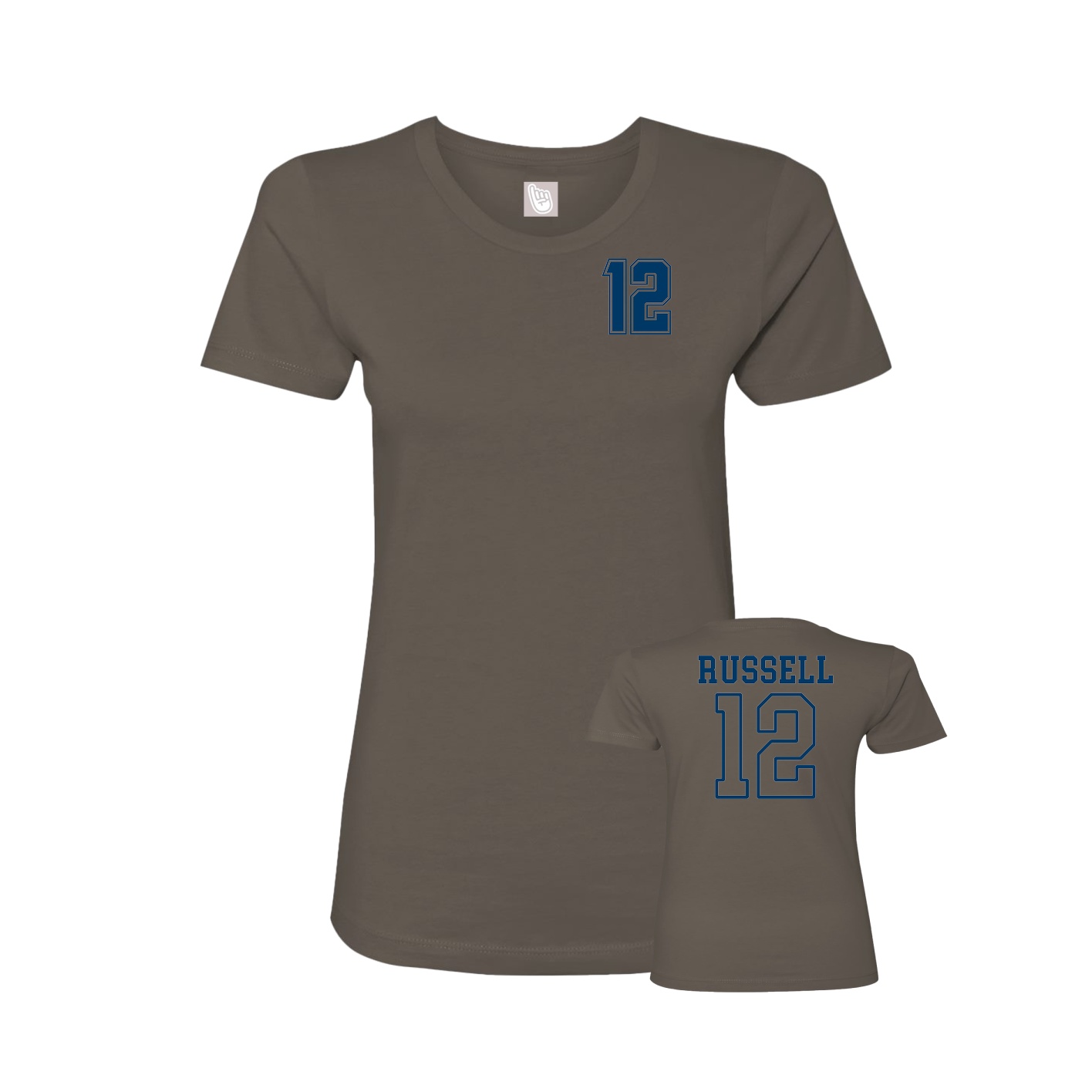 Fitted Women's Tee — Chest Back in Grey