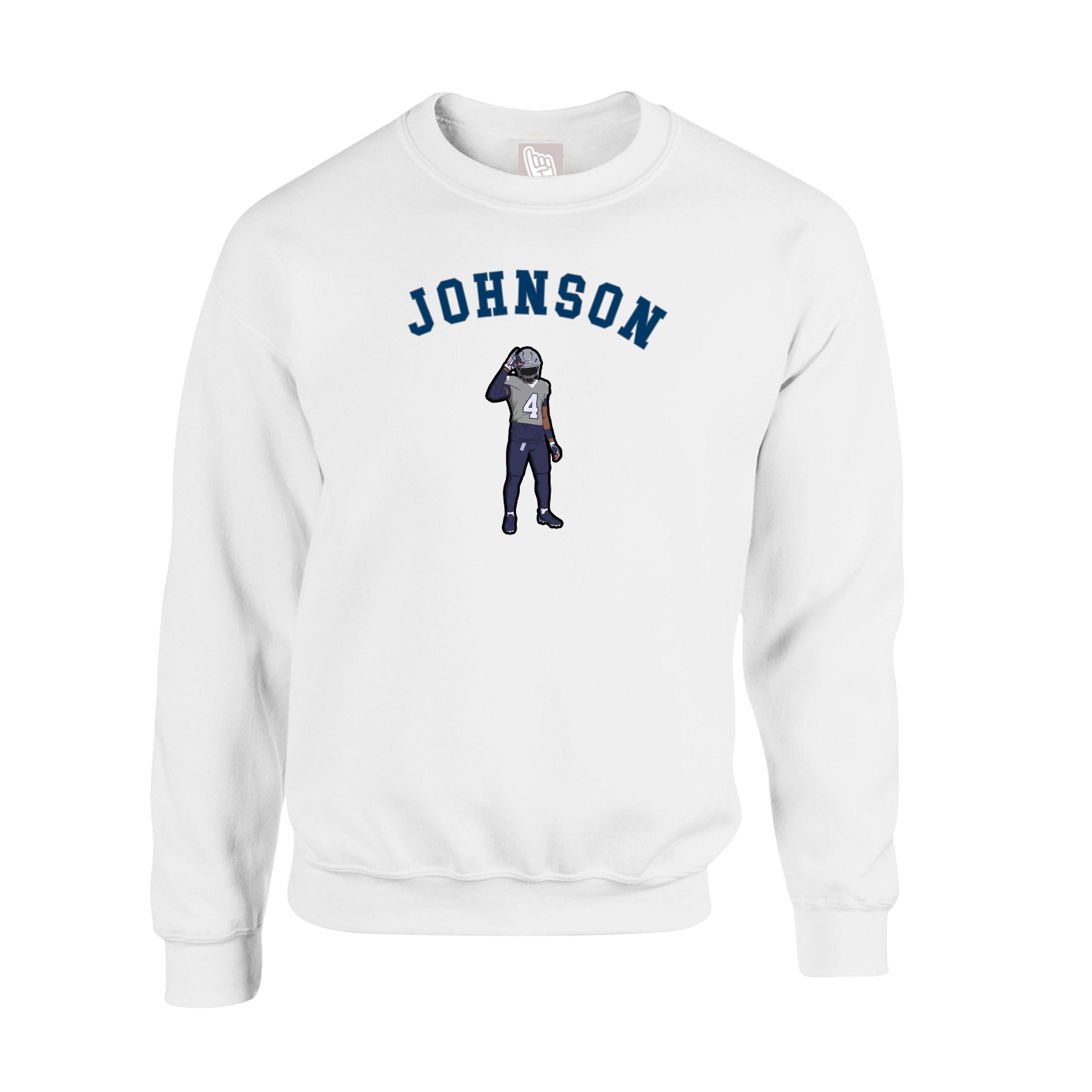Fleece Crew — Shirsey Arch in White