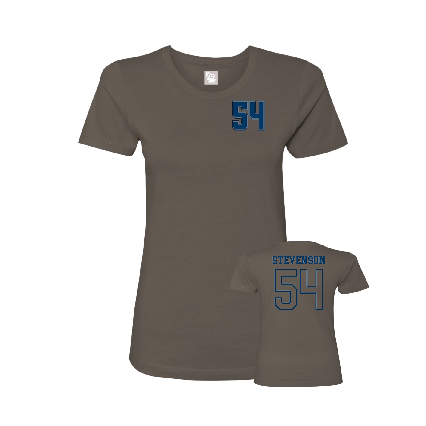Womens Tee — Chest Back in Grey