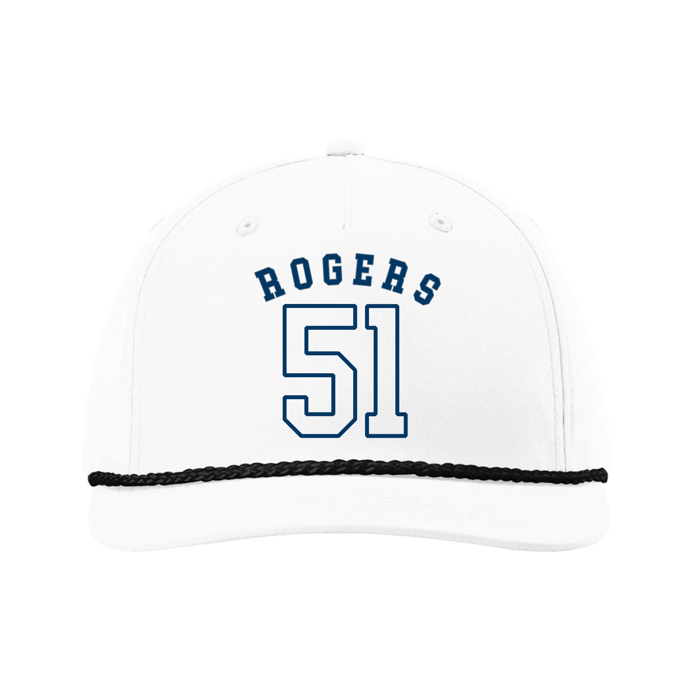 Five-Panel Classic Rope Cap — Shirsey Arch in White