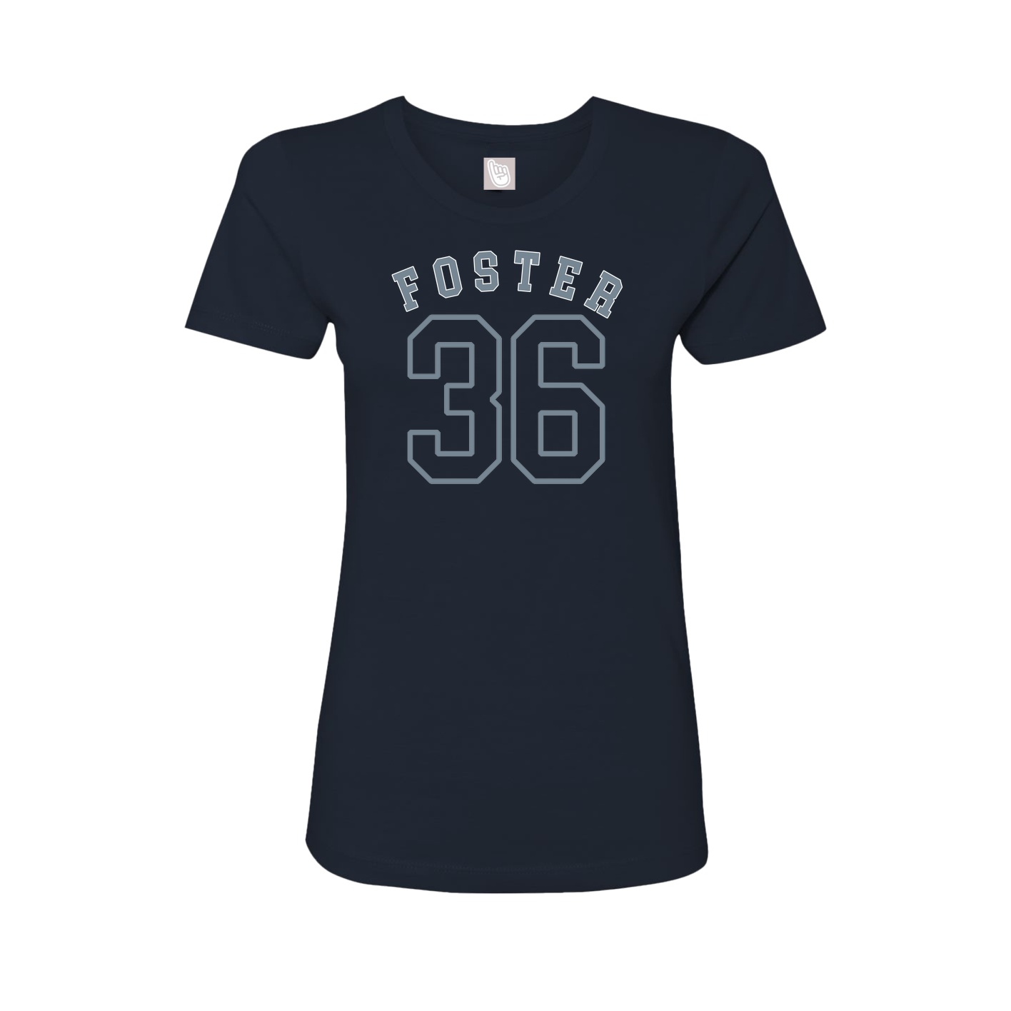 Fitted Women's Tee — Shirsey Arch in Navy
