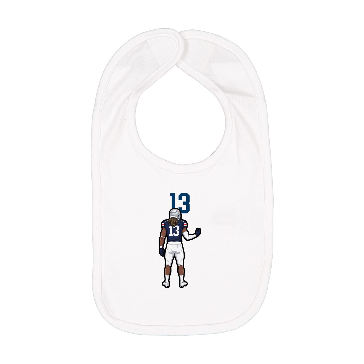 Infant Bib — Number Top in White
