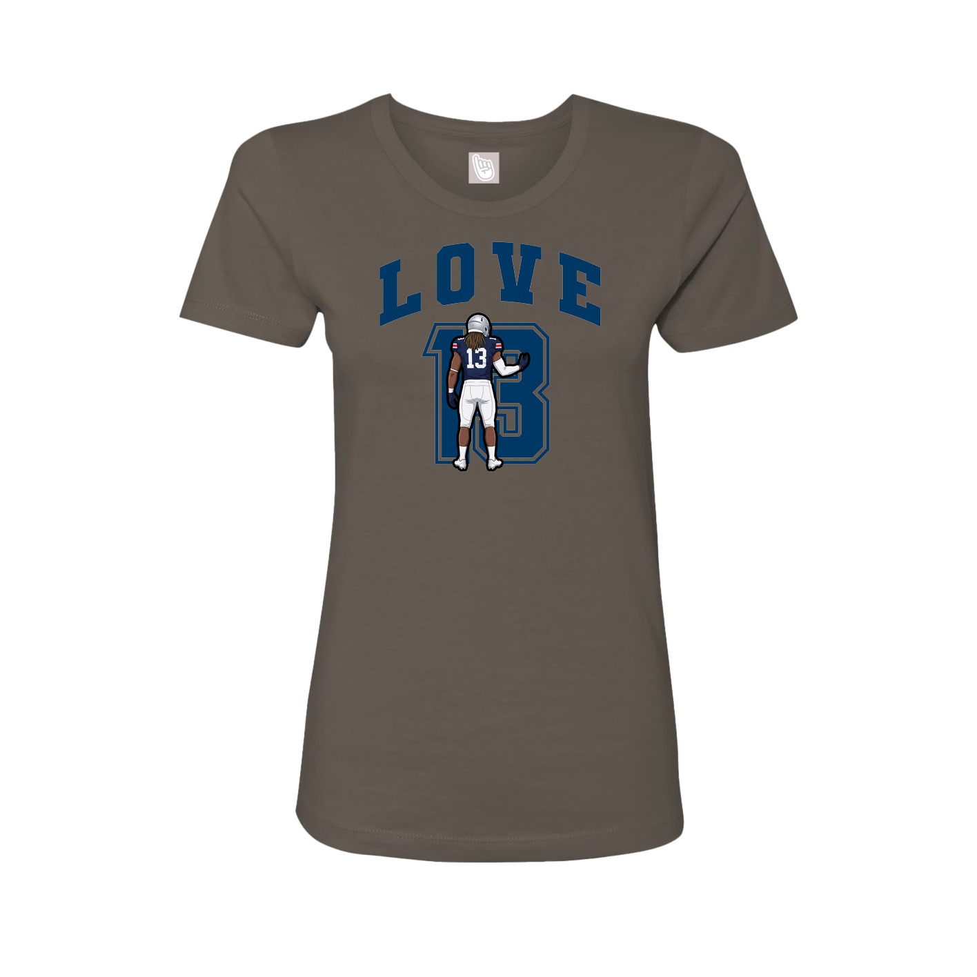 Fitted Women's Tee — Number in Grey
