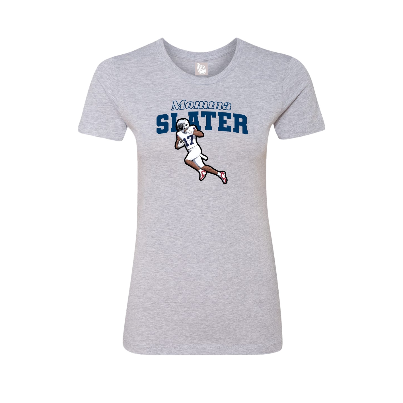 Womens Tee — Mothers Day Block in Grey