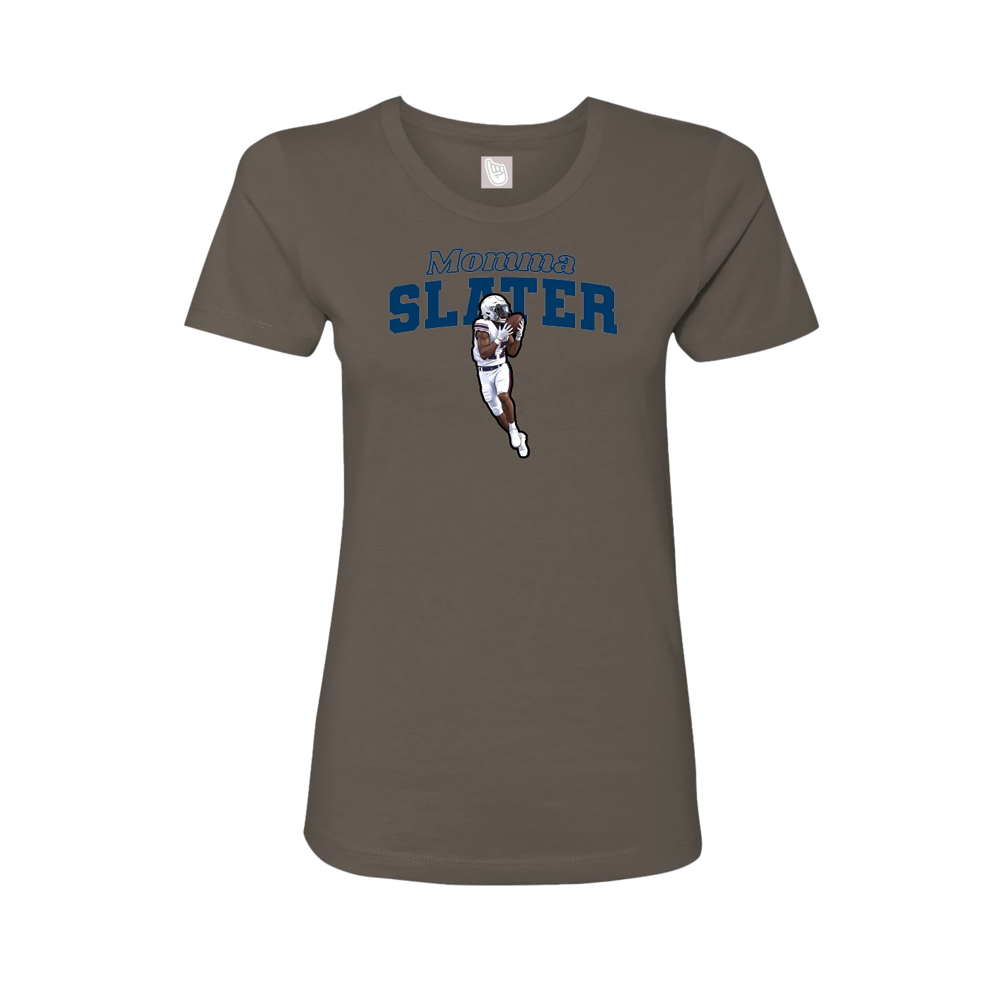 Womens Tee — Mothers Day Block in Grey