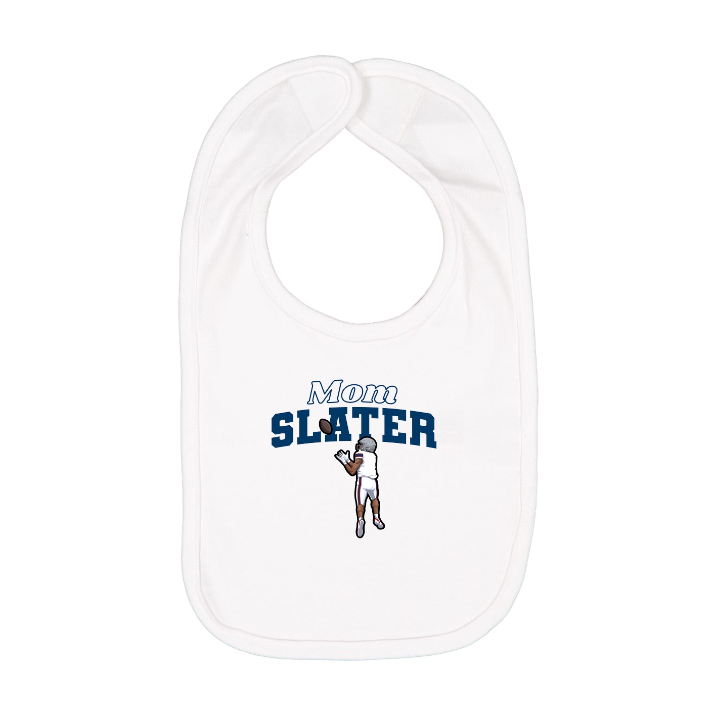 Infant Bib — Mothers Day Block in White