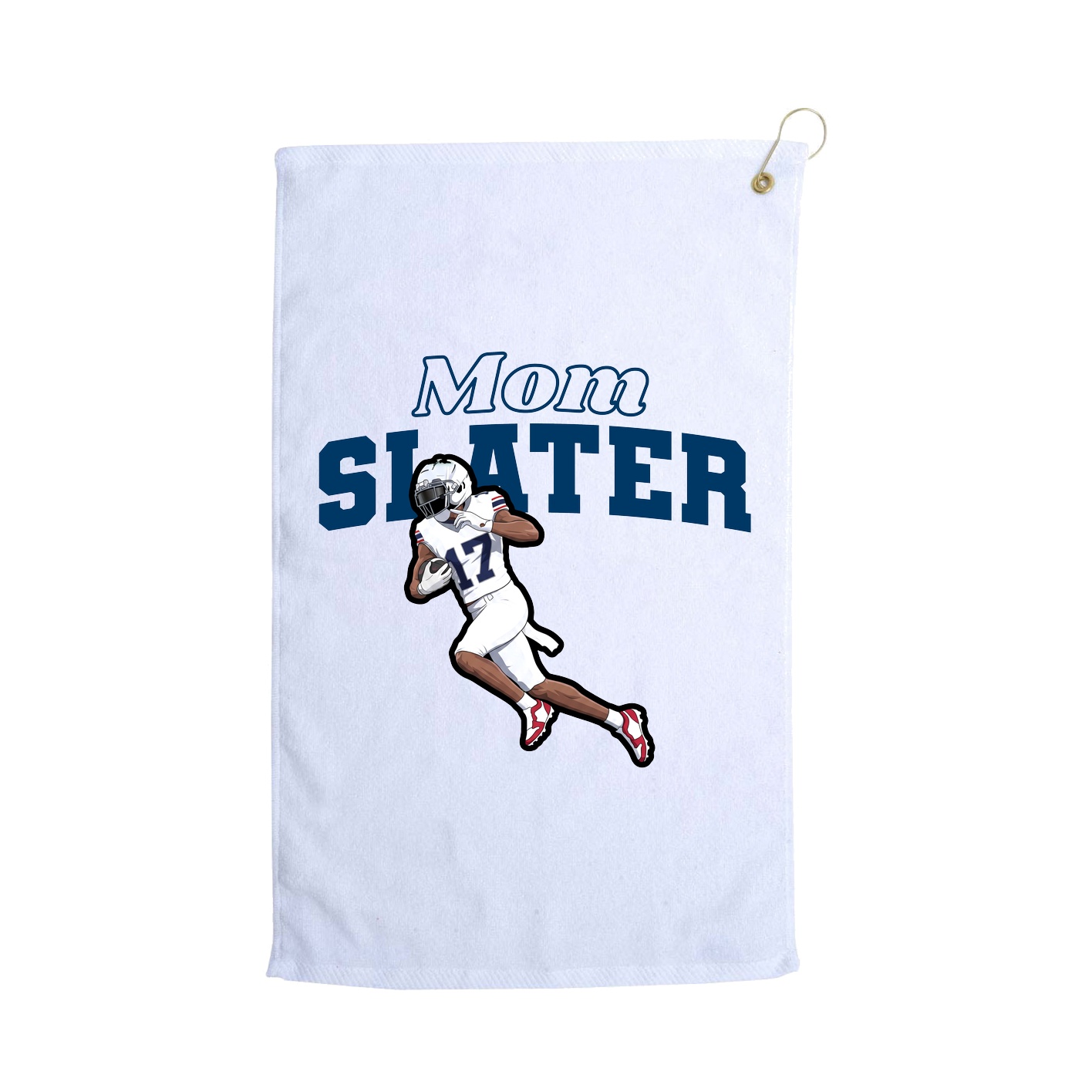 Golf Towel — Mothers Day Block in White
