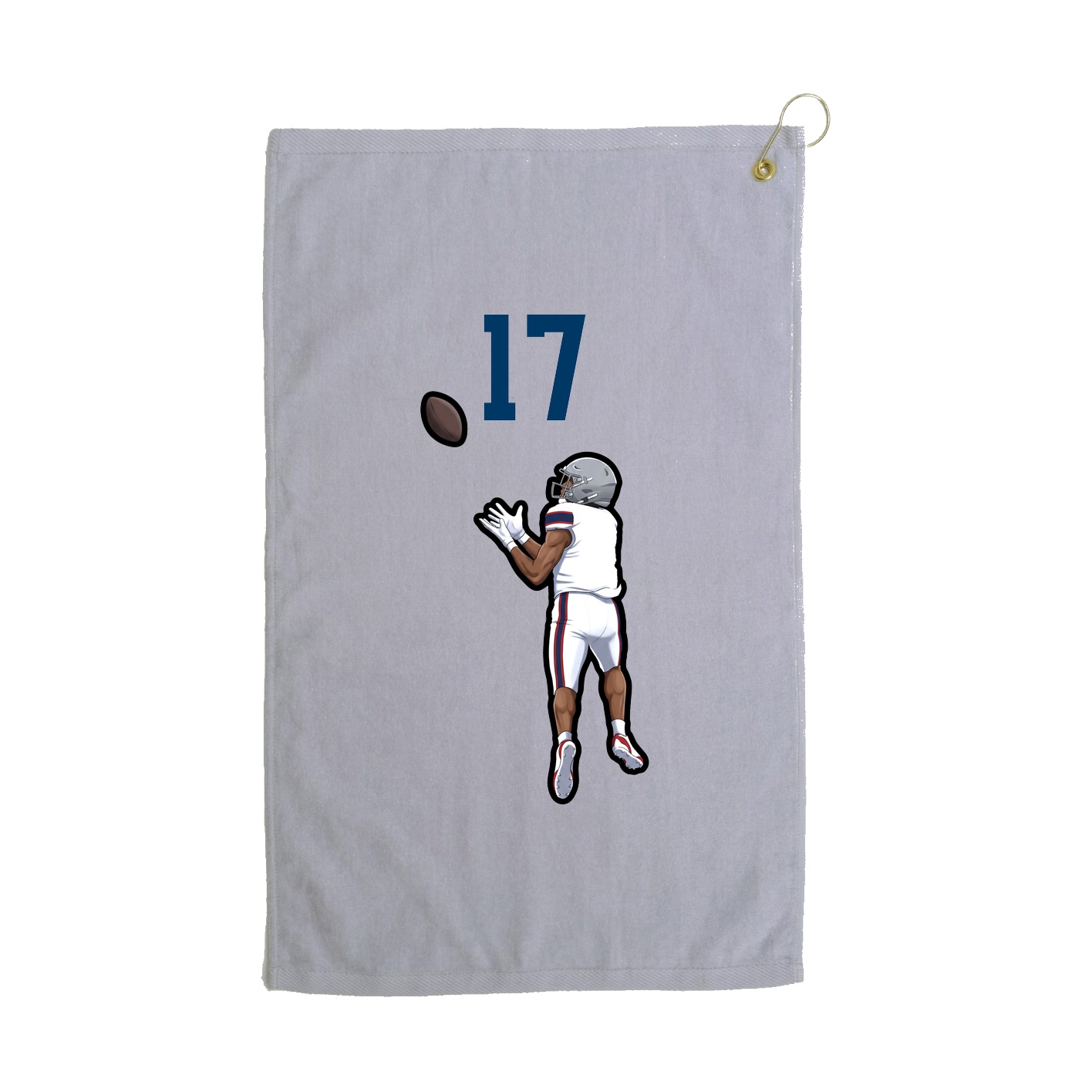 Golf Towel — Number Top in Grey