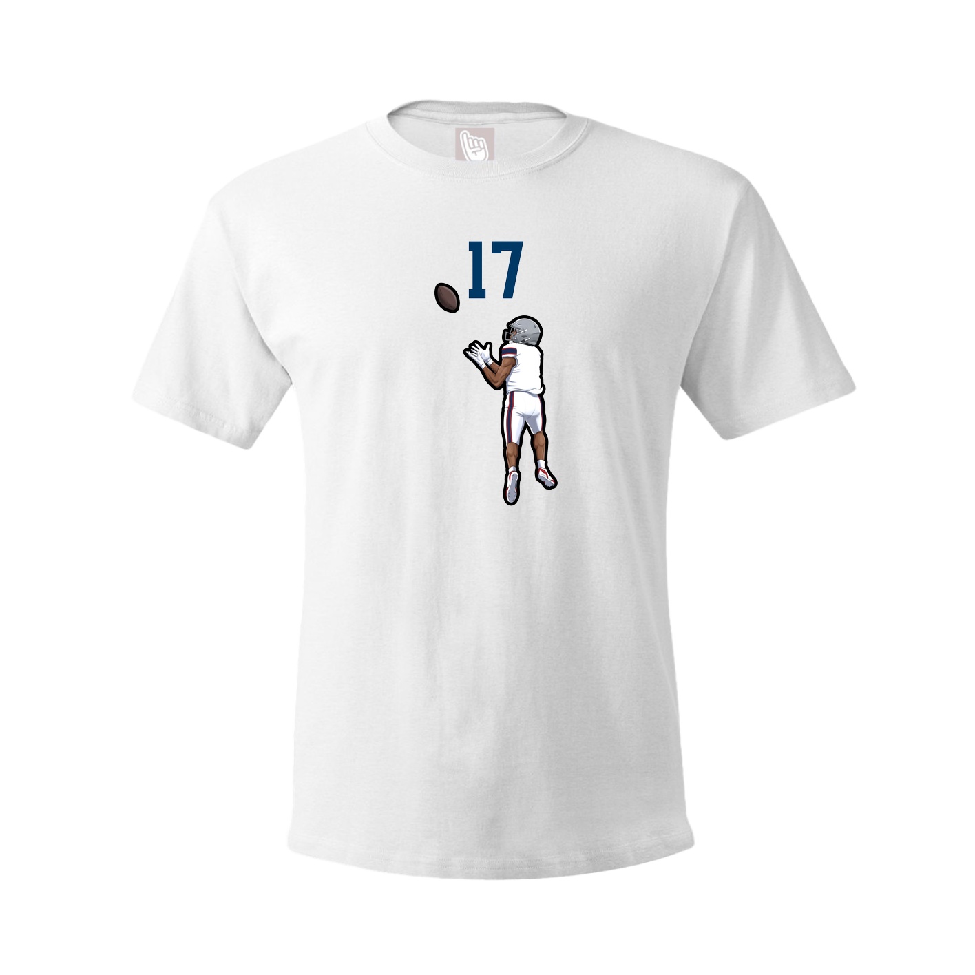 Youth Tee — Number Top in White