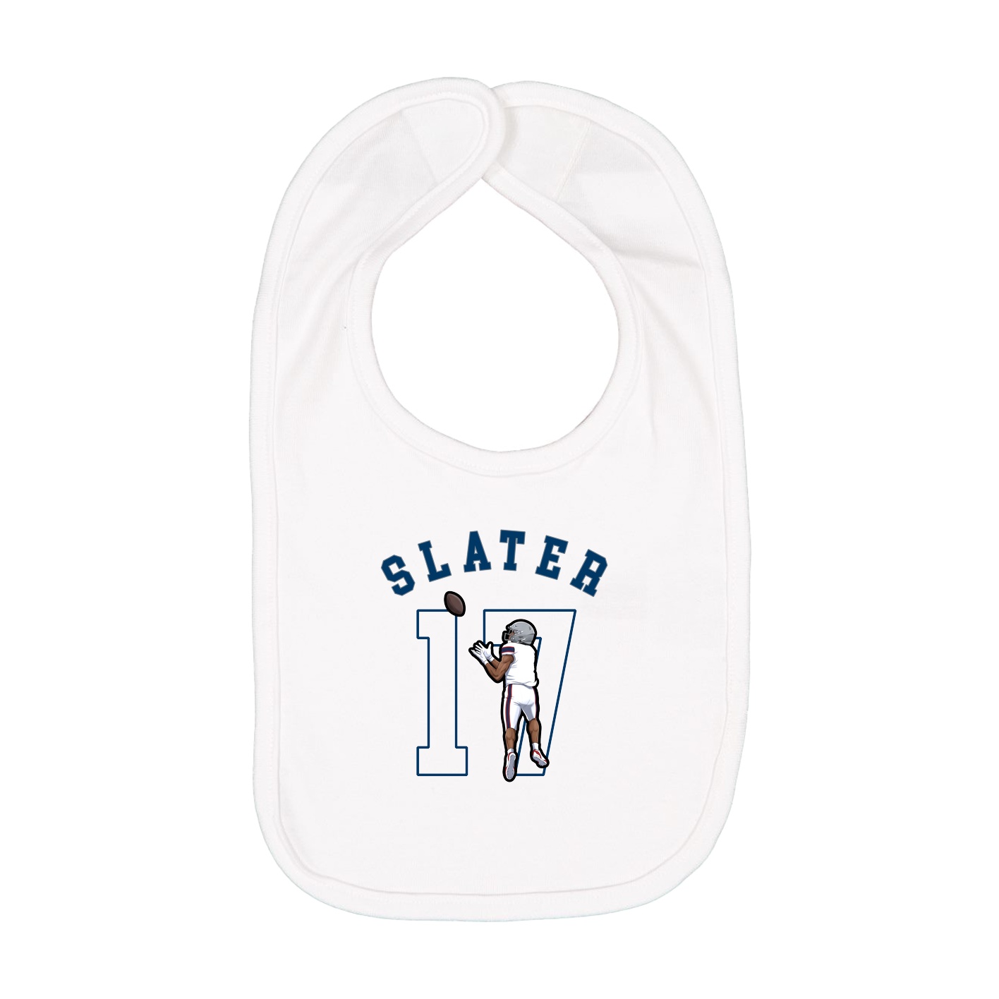 Infant Bib — Shirsey Arch in White
